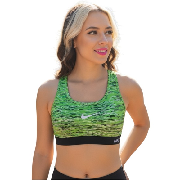 Nike Other - Nike Pro Lime Green Sports Bra EUC M